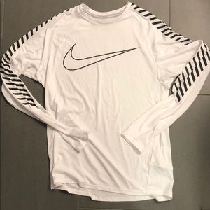 Nike Running Dri-Fit Long Sleeve White Medium
